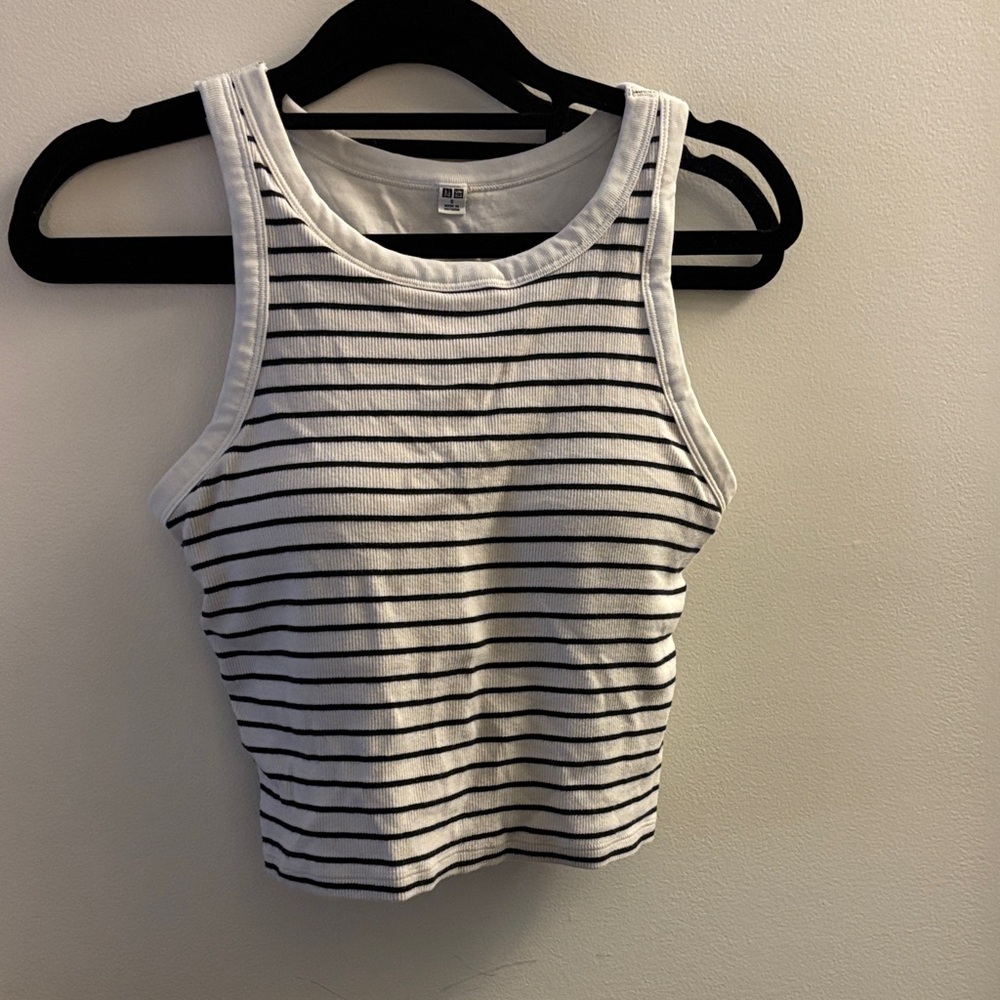 Cropped Striped Sleeveless Women's Top